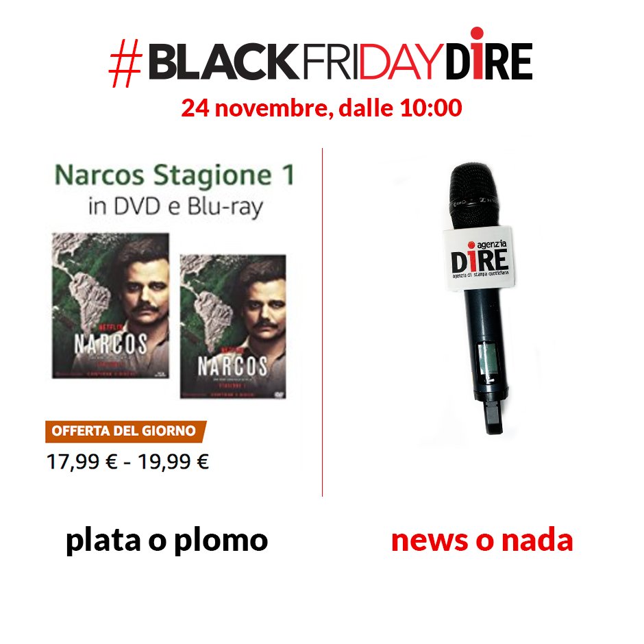 Domani avrai l'imbarazzo della scelta, noi no, ti daremo solo news verificate.
#BlackFriday #BlackFridayDire