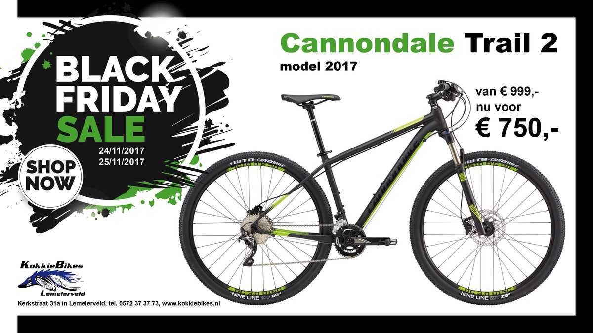 Ook bij KokkieBikes is het Black Friday (en Saturday)
Een unieke kans voor een super mooie fiets.