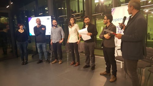 wemakecc's tweet photo. And the winners are: Fearless, reHub, Simpaty-Hand app #CallForSolution @wemakecc @op3ncare @comuneMI #opencare | bravi tutti! https://t.co/YxjYmkjjbg
