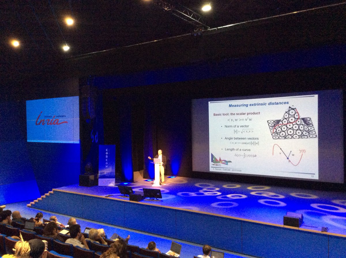 AgnesCortell's tweet photo. We are finishing this afternoon #Cobcom2017 sessions with Xavier Pennec @inria_sophia « Geometric statistics for computational anatomy » https://t.co/4JUbMWS1LV