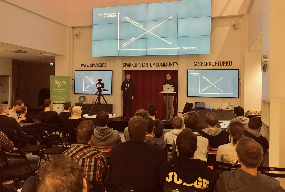 WeAreArado's tweet photo. Techventures x @turkufrontend has been awesome! Interesting talks by @mikkoj, @_henrikl and @oetseli! Can't wait for the next event! Thanks also @SparkUpTurku for the space😊 https://t.co/iKOsmLUjJZ