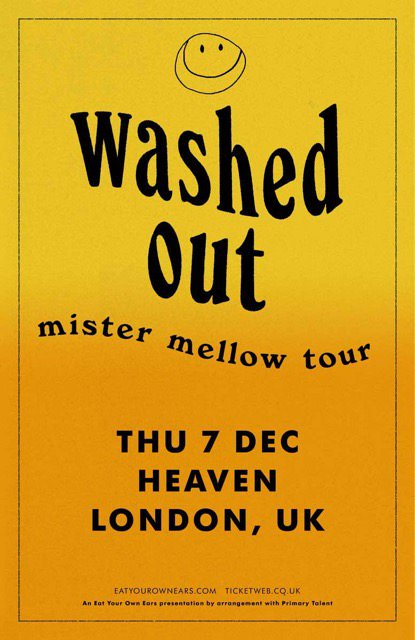 Washed Out will be playing at Heaven in December as part of his Mister Mellow tour! Tickets &amp; more info here: bit.ly/2mUsVKz