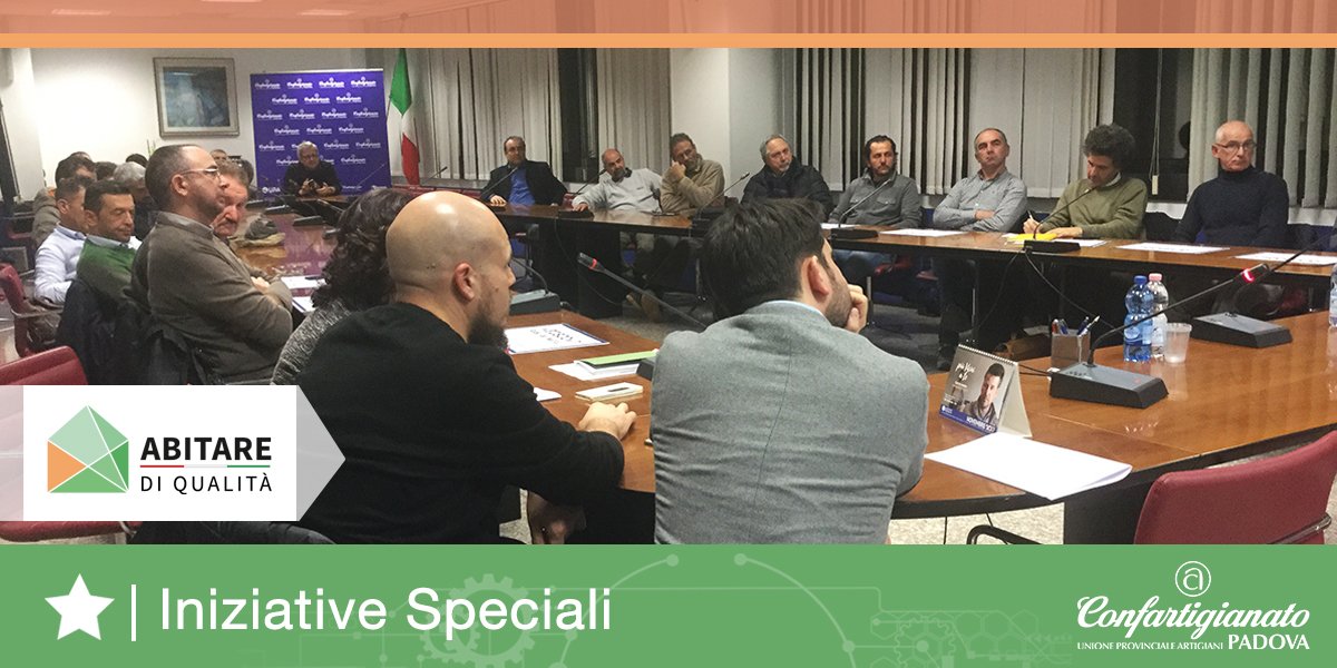 ConfartPadova's tweet photo. Ieri sera a #Padova la presentazione ufficiale del portale di "Abitare di Qualità". 
💻 Navigalo in anteprima: https://t.co/BnRWI2Gnb8 🖱

🏡 Il progetto #AbitareDiQualità è dedicato sia alle aziende artigiane del settore, sia a tutti i cittadini interessati al tema. https://t.co/MiBzBJPgI8