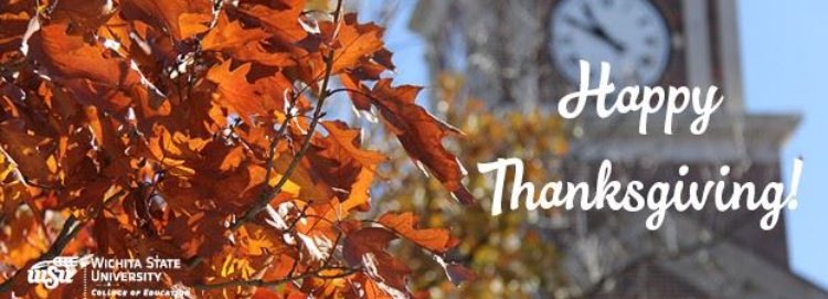 WichitaStateCED's tweet photo. Happy Thanksgiving from @WichitaStateCOE! 🦃🍽 https://t.co/VZ6Sun6Xg3
