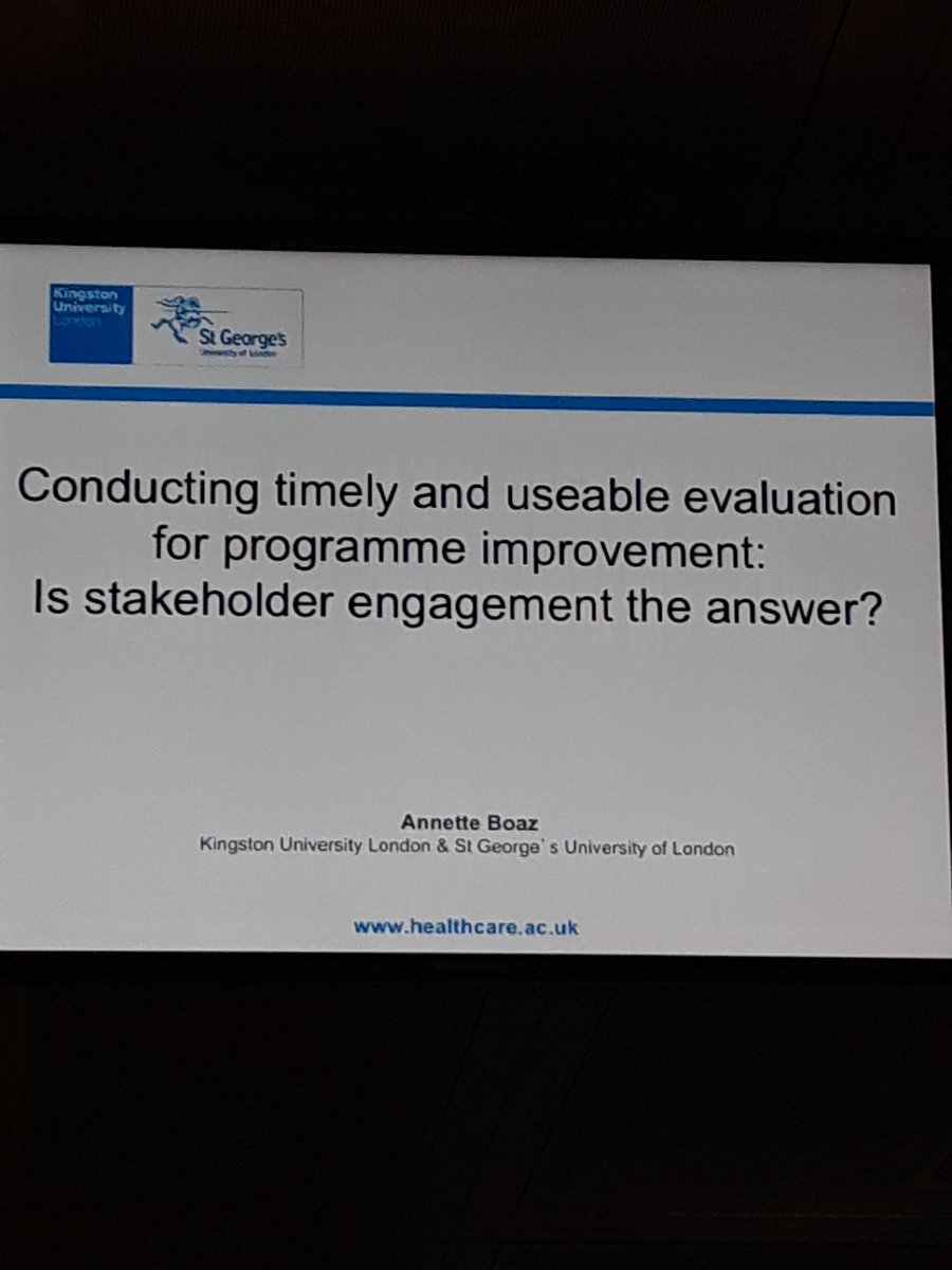 emilyballs1's tweet photo. Insights from @AnnetteBoaz on #timelyeval and the importance of stakeholder engagement for taking up eval findings @LSHTMEvaluation https://t.co/dFMOxyaCvi