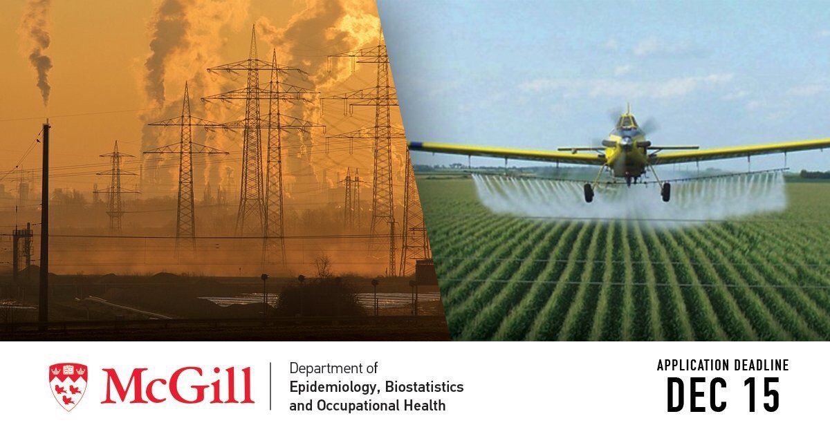 McGill Global Health Programs (@mcgillghp) on Twitter photo Help solve the many challenges of enviromental health. Study with the <a href="/McGillEBOH/">McGill EBOH</a> Environmental Epidemiology Group. Apply by Dec 15! mcgill.ca/environ-epi/ Help solve the many challenges of enviromental health. Study with the <a href="/McGillEBOH/">McGill EBOH</a> Environmental Epidemiology Group. Apply by Dec 15! mcgill.ca/environ-epi/