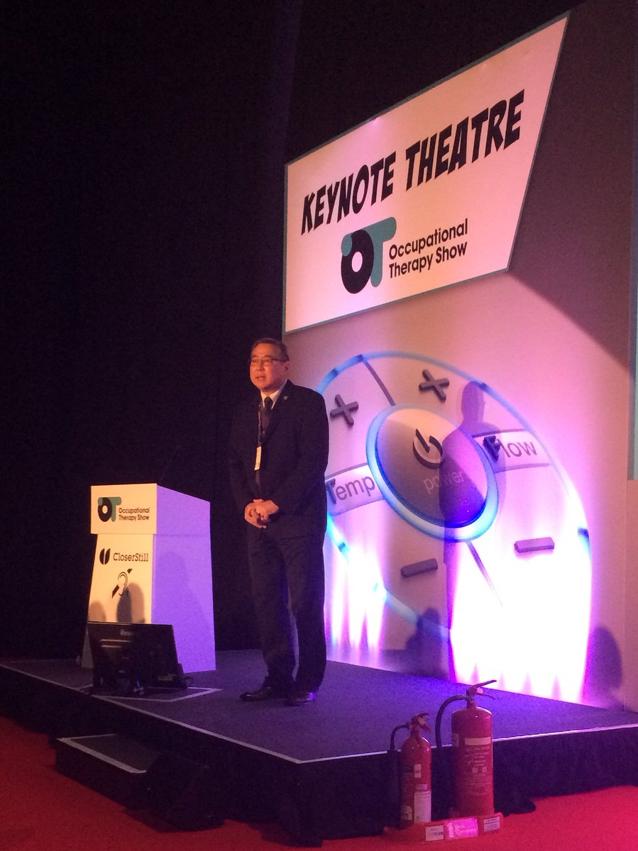 chappel_jackie's tweet photo. Fantastic day at @TheOTShow - highlights of the day listening to Micheal Iwama and Hortensia Gimeno’s session on using cognition to overcome motor problems - just brilliant! #TheOTShow #RCOT #OT #Rehabilitation #inspired https://t.co/1qFBpeSCQu