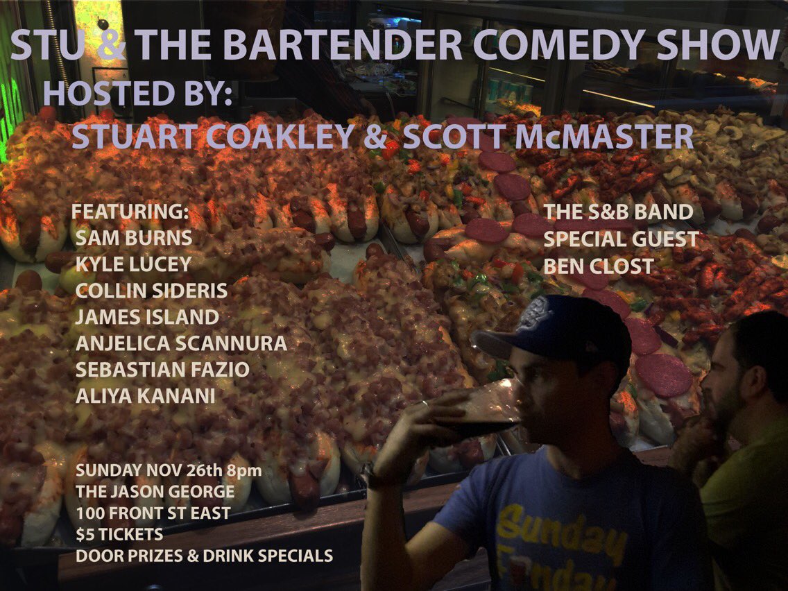 Stuandbartender's tweet photo. Last nights rehearsal was GREAT! New opener is tight! @Evilatthebar had an apple! #BenasBand brings hot fire. @stucoakley is a model. 
See you Sunday! 8pm https://t.co/NJzr7Nl3pG