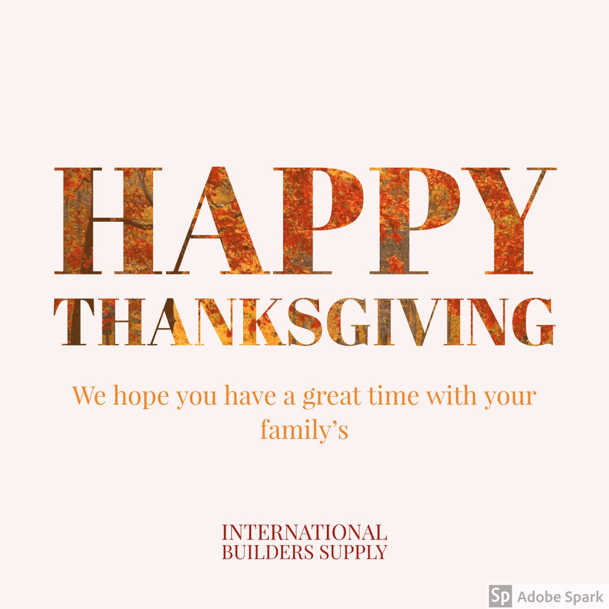 ibsupply_'s tweet photo. Happy Thanksgiving! We hope you enjoy this holiday with your families. #ibsupply #tuffplank #thanksgiving #givethanks #thanksgivingfood https://t.co/ueWRjTaf6t