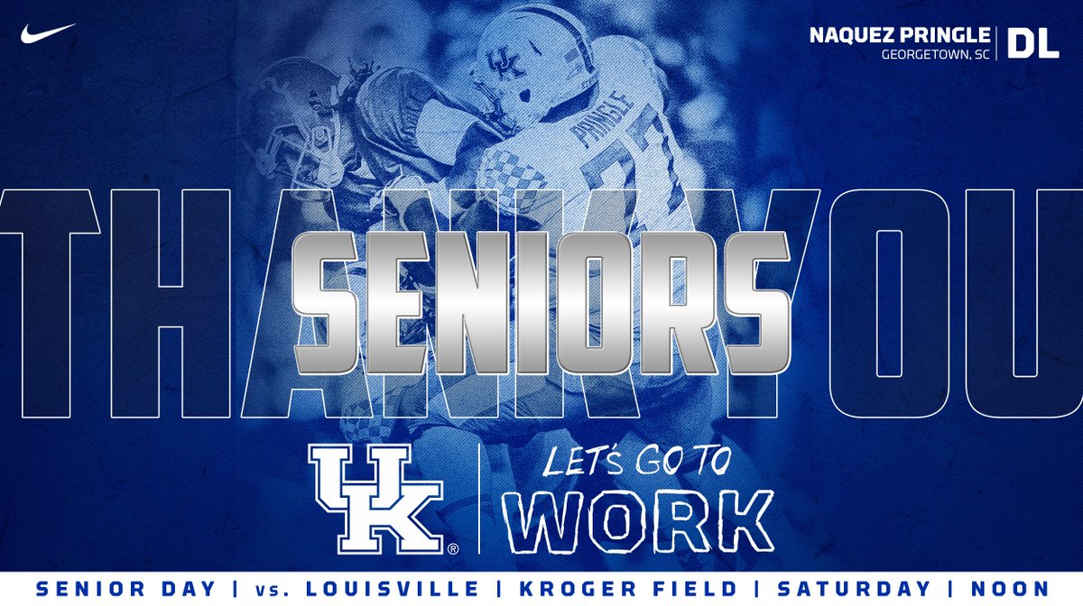 UKFootball's tweet photo. Thank you, @pnaquez for everything you’ve done for Kentucky Football. You will be missed. #SeniorDay https://t.co/CgC64OPK1q
