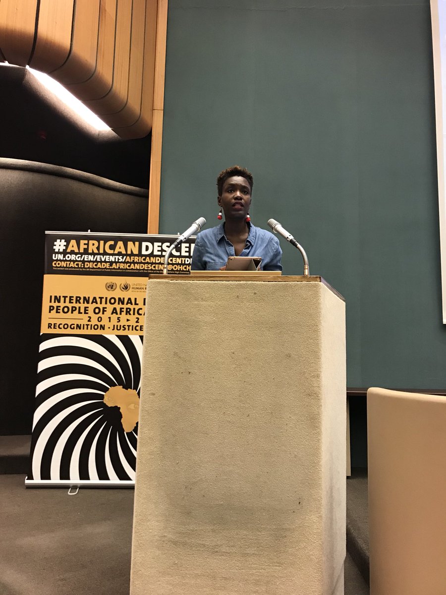 RokhayaDiallo's tweet photo. Ce matin aux Nations Unies j’ai parlé du sort tragiques des migrant.e.s , des violences policières et de racisme d’état. J’attends la plainte de @jmblanquer . https://t.co/DV7bQQj7kp
