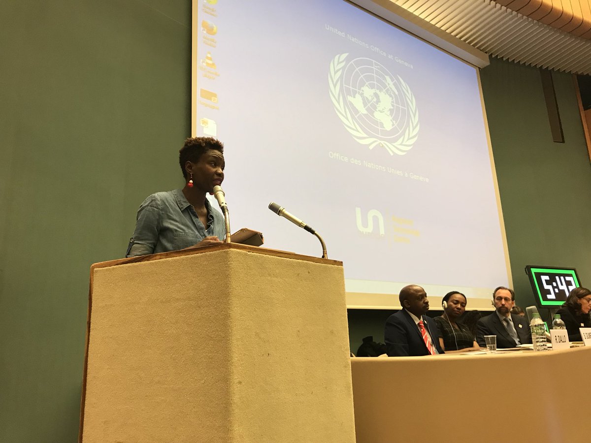 RokhayaDiallo's tweet photo. Ce matin aux Nations Unies j’ai parlé du sort tragiques des migrant.e.s , des violences policières et de racisme d’état. J’attends la plainte de @jmblanquer . https://t.co/DV7bQQj7kp