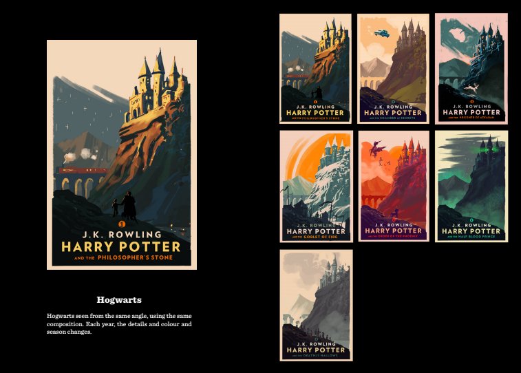 These new digital Harry Potter book covers designed by Olly Moss
