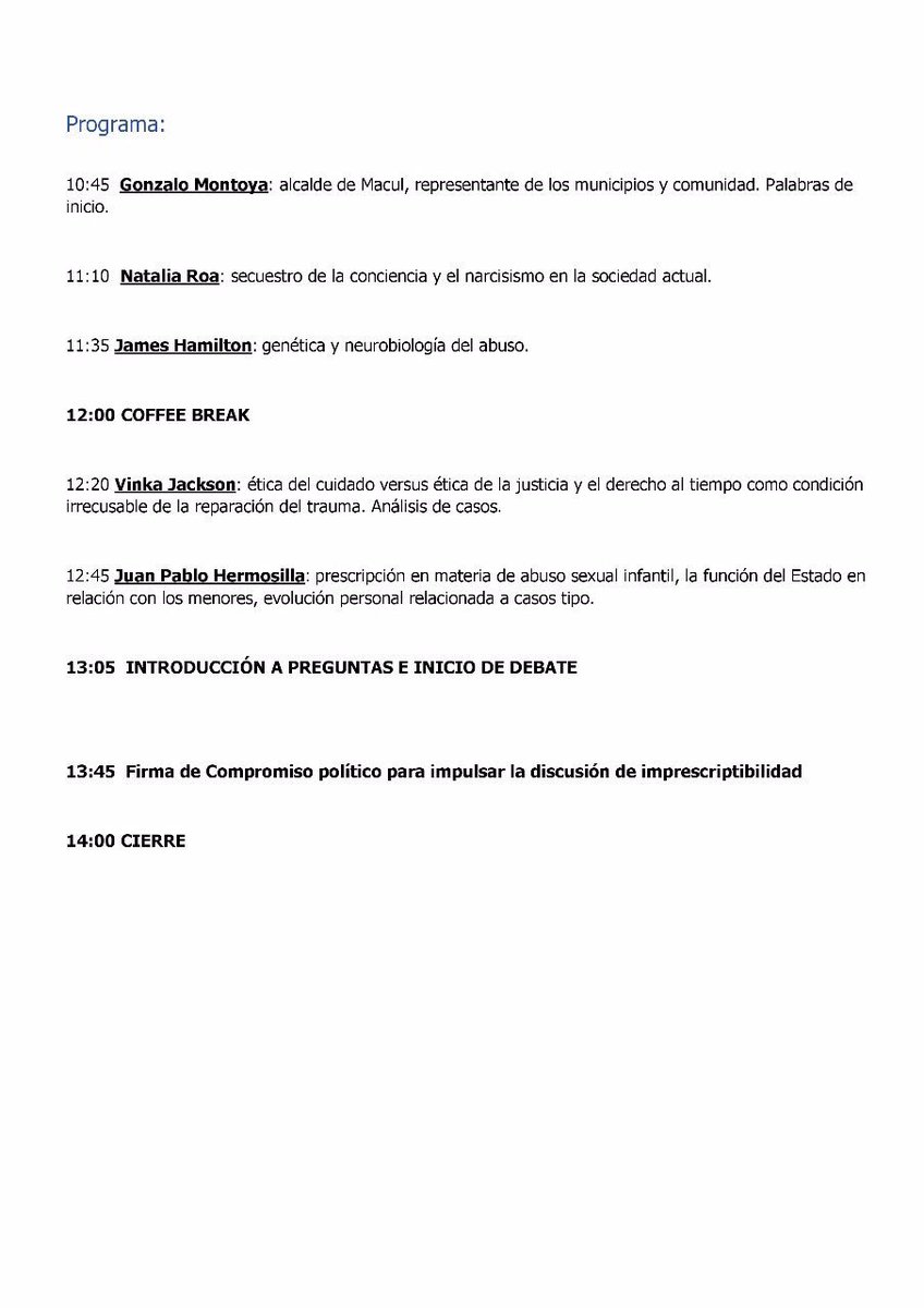 JosAndrsMurillo's tweet photo. Mañana debatiremos sobre prescripción de delitos de abuso sexual infantil. Están invitados. Me ayudan a difundir porfa? https://t.co/pr1ODrqwNn