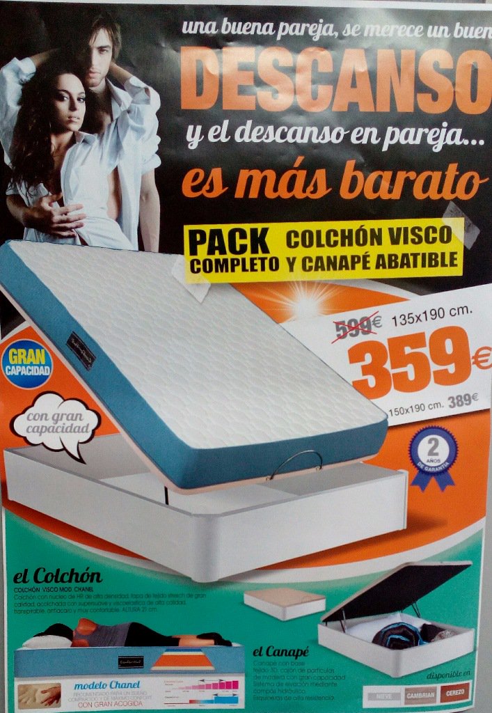 Oferta pack canapé más colchón dormitorum