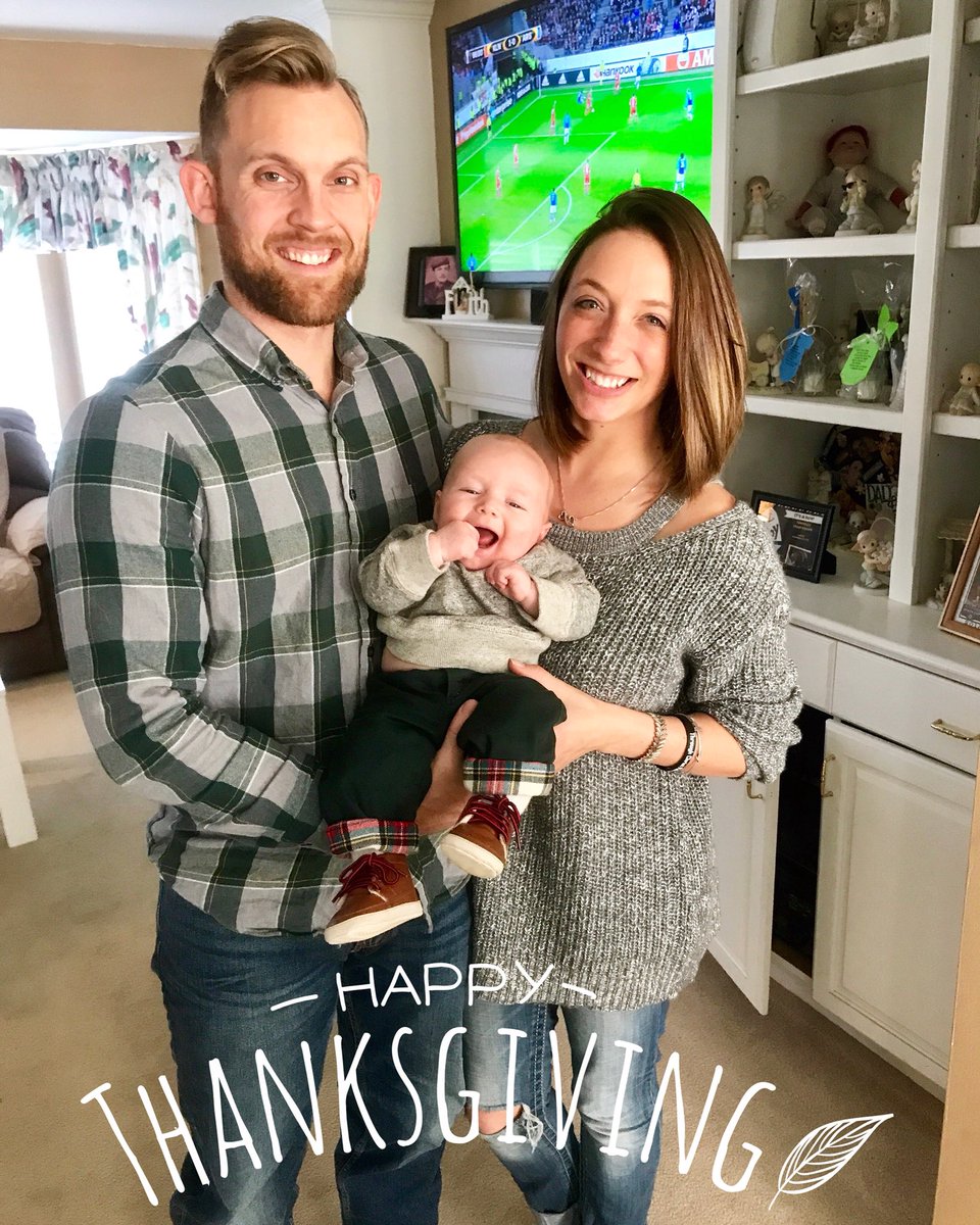 VPHealth's tweet photo. Happy Thanksgiving from Dr. Dustin, Erika, &amp; Kenntyn 🧡💛🦃🍂 We hope everyone’s day is filled with Family, Faith, &amp; lots of delicious Food! We can’t wait to see everyone back in the office on Monday Morning! #HappyThanksgiving #ChiroFamily #VPC #gooblegooble #nerological https://t.co/YWGuGprnbA