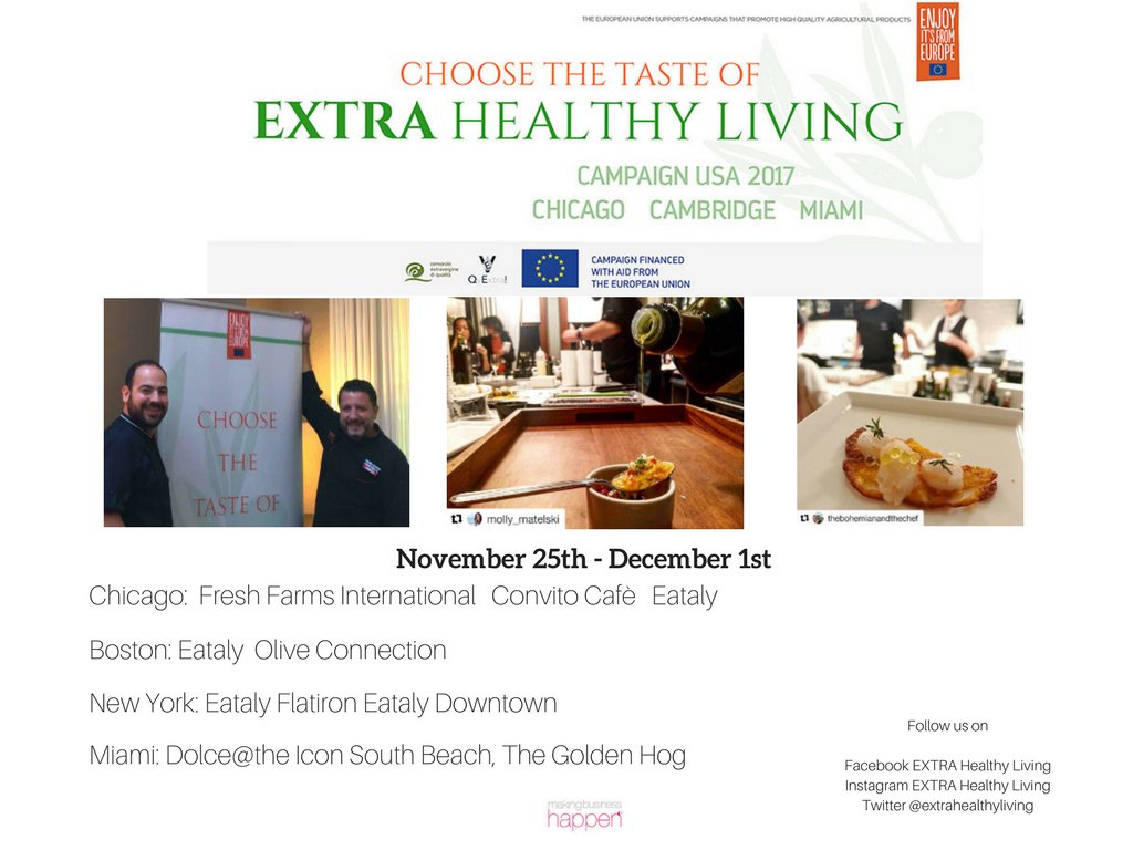 extra_camilla's tweet photo. Extra Healthy Living Chicago Boston New York Miami, November 25th December 1st: contact us to learn more! #enjoyitsfromeurope https://t.co/3LiNlkUovQ