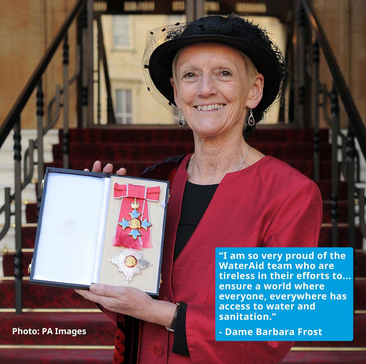 WaterAidUK's tweet photo. Arise, Dame @barbarafrost! Huge congratulations to our former CEO Barbara for her tireless "work, commitment and leadership in making the world a better place through the provision of safe water, hygiene and sanitation". #DameBarbara https://t.co/NOORN0OmUQ