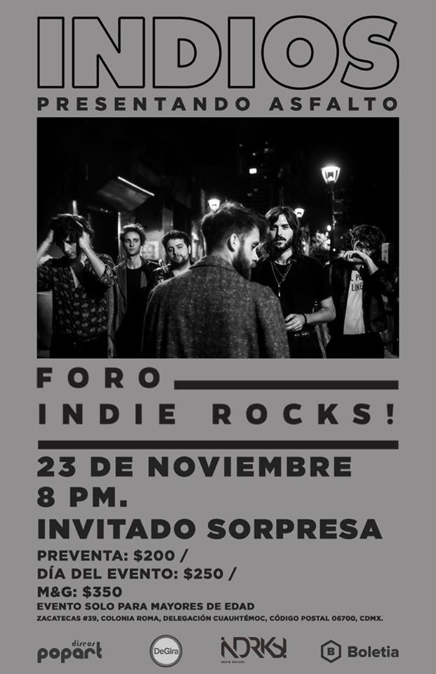 volium_mx's tweet photo. No te pierdas la presentación del disco y el cierre de año de esta ocupada y productiva banda argentina. #Indios
Hoy Jueves 23 de noviembre a las 8pm en el #ForoIndieRocks! https://t.co/UoZe6Wd6z4