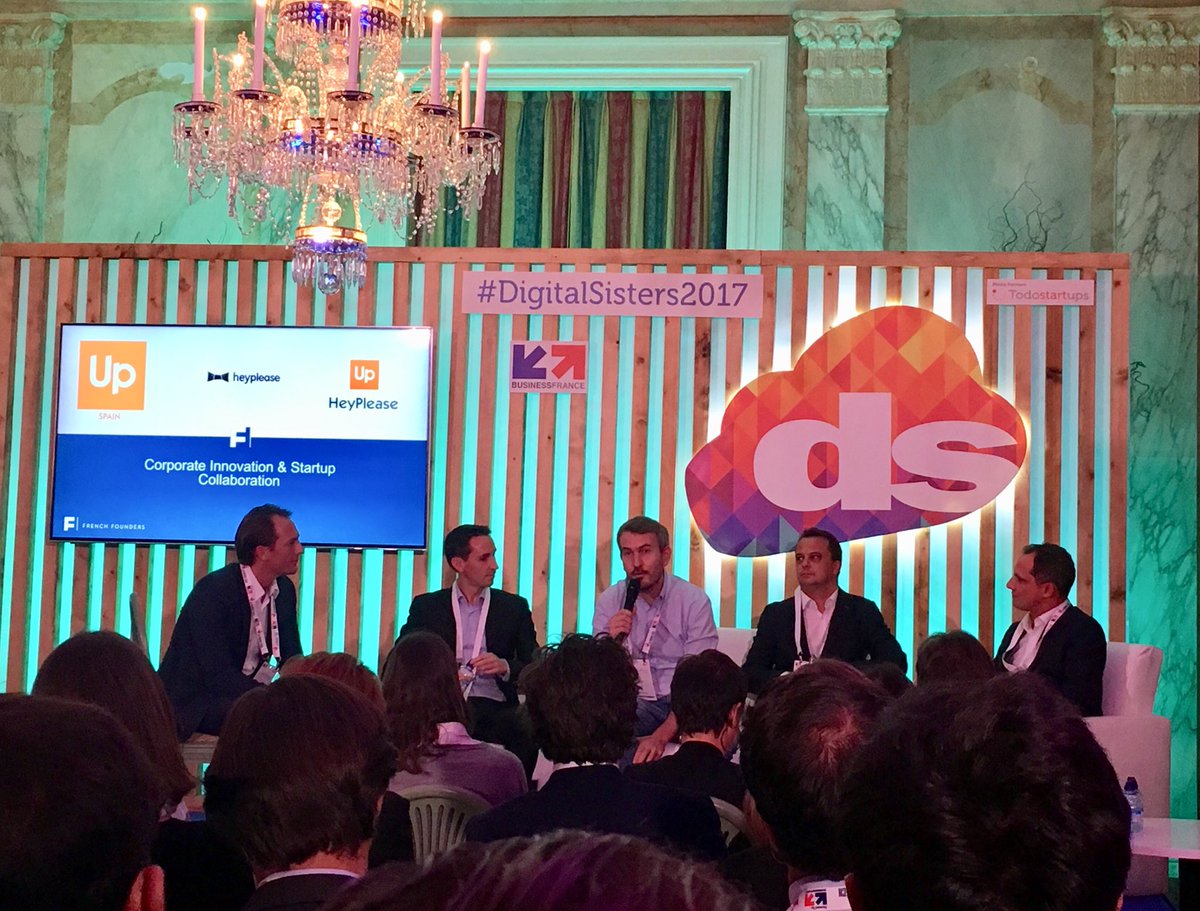 Corporate inno &amp; startup collaboration: sujet passionnant abordé ac l’ex de #Upespaña et @heyplease_es. <a href="/FrenchFounders/">Frenchfounders</a> #DigitalSisters2017