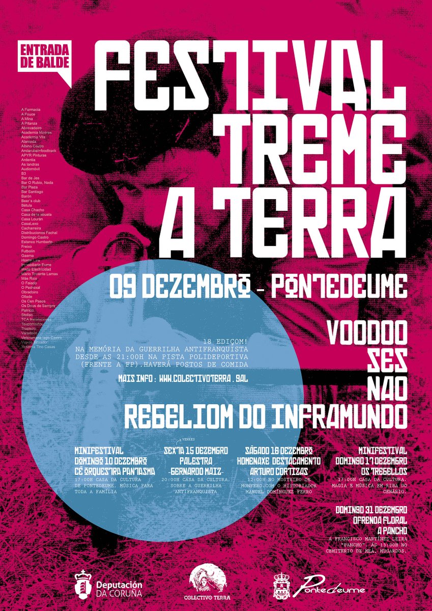 colectivoterra's tweet photo. Xa temos cartaz definitivo para o 18 Treme a Terra! Palestras, homenaxes e música para pequenas e maiores. Un evento que volveu con forza no 2015 logo de varios anos de silenciamento forzoso. Entrada de balde. Tes máis información na nosa páxina web: https://t.co/zPFlivrSW1 https://t.co/JRKjOE75up