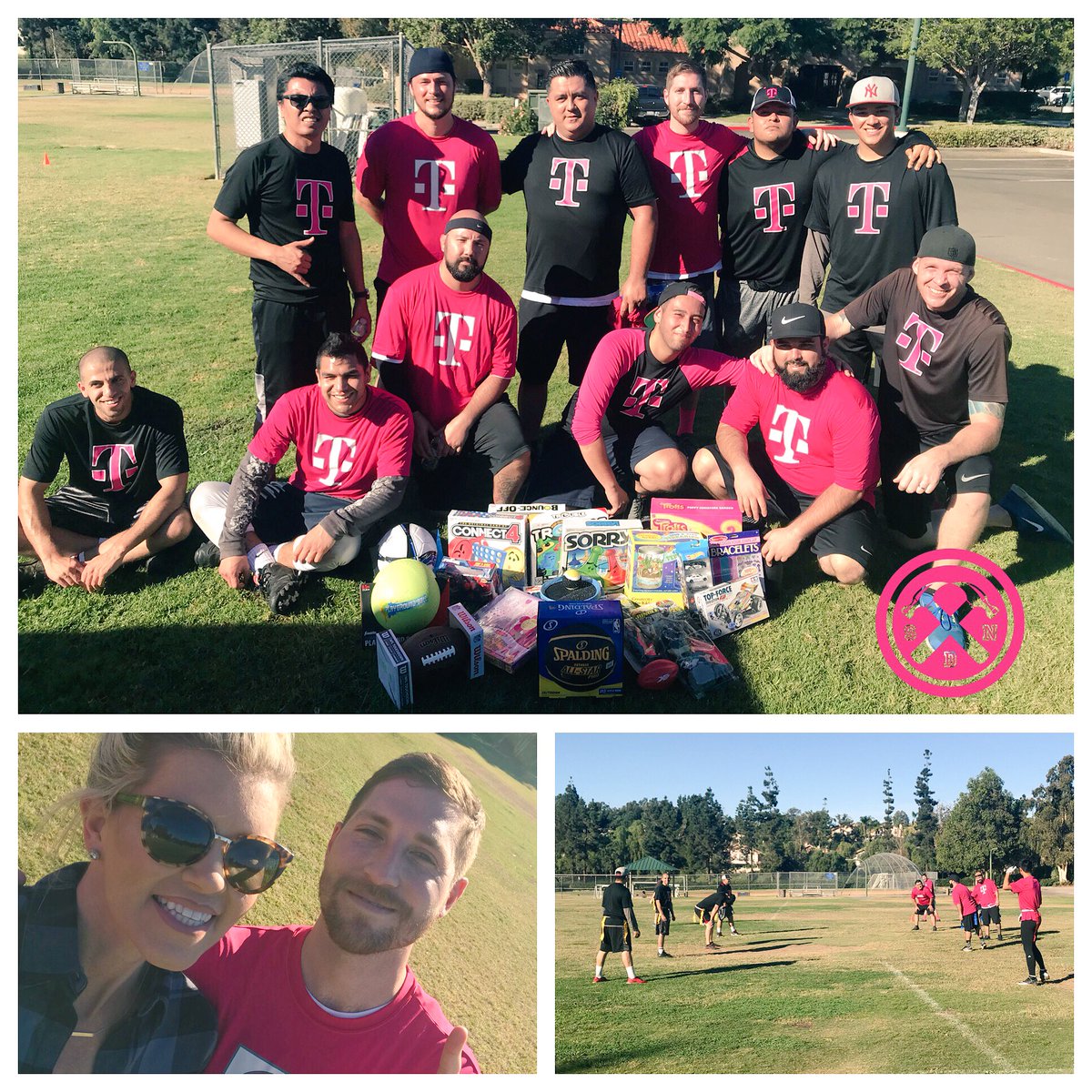 BambiMannix's tweet photo. Thanks to @JeremyKeene for organizing our 1st #SDNTurkeyBowl benefiting #Toys4Tots this Holiday Season!! #PeopleFirst #GiveBack #SeriousFun #Thanksgiving #BeMagenta #SWisBest https://t.co/WD3hRPNDEZ