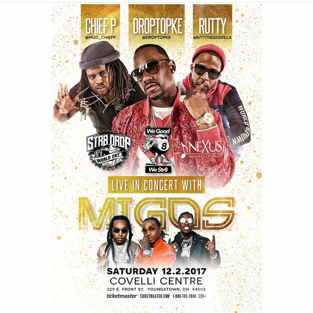 MGDchiefp's tweet photo. DEC 2 we hitting the stage @CovelliCentre1 #Chief P
#Mgd #Str8dropworld #Migos https://t.co/KV6HlhVlc2
