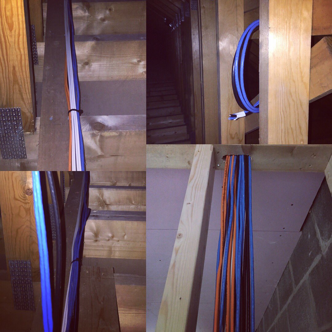 csviuk's tweet photo. First Fix connected home cabling, getting ready for @HDanywhere 4K Matrix @MonitorAudio @Sonos @YamahaAV #Liveinstall @homeautomation https://t.co/GyRA8jnptp