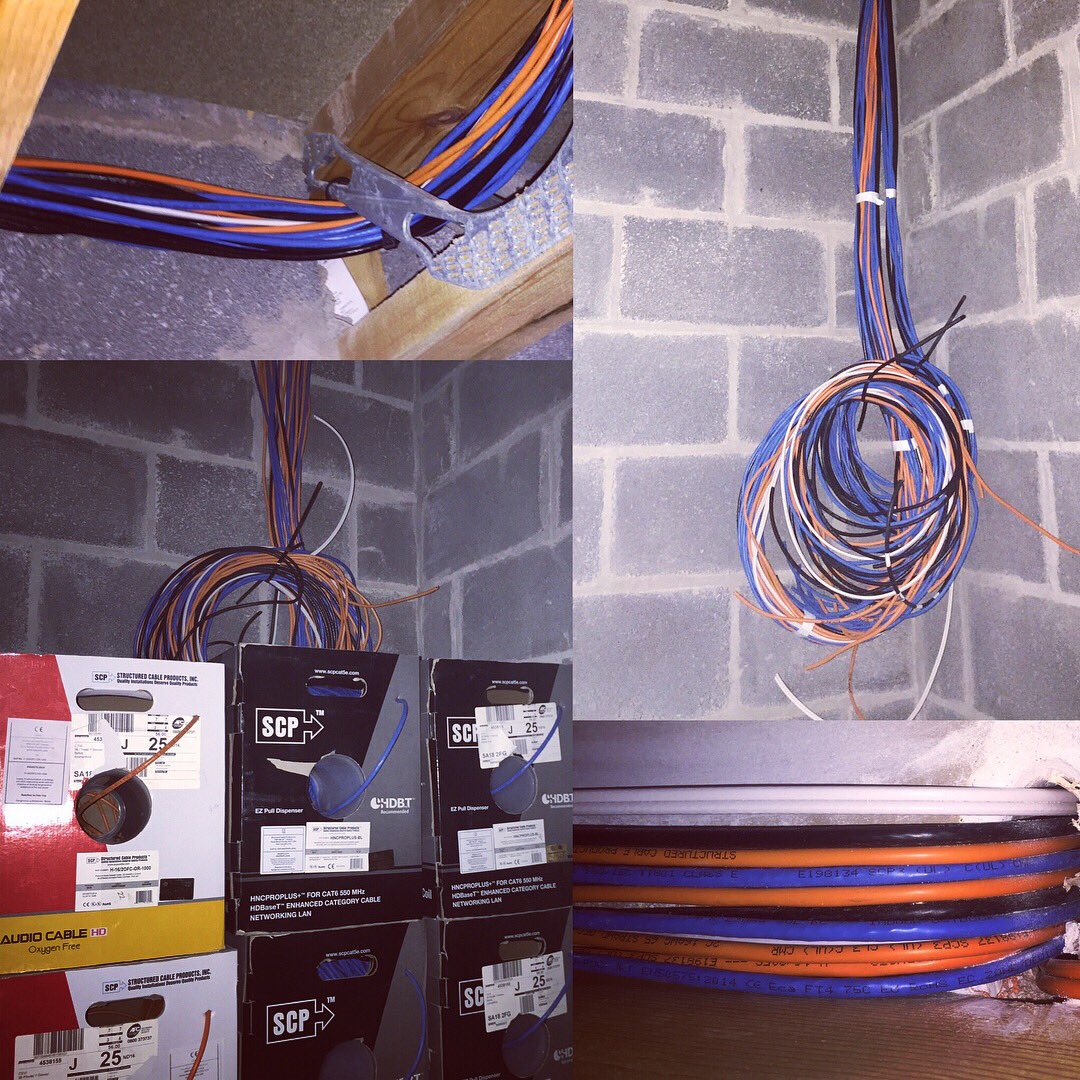 csviuk's tweet photo. First Fix connected home cabling, getting ready for @HDanywhere 4K Matrix @MonitorAudio @Sonos @YamahaAV #Liveinstall @homeautomation https://t.co/GyRA8jnptp