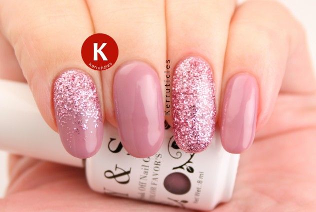 Kerruticles's tweet image. Dusky pink gel from Y&amp;amp;S, with @NYK1Secrets glitter  ckerr.net/2iLyVRz #gelnails #gelpolish #pinknails #glitter