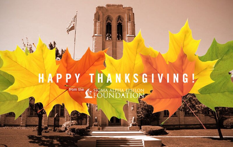 Thankful for all those, from within our strong network of alumni and without, who’ve supported the Foundation throughout the years. Happy Thanksgiving!