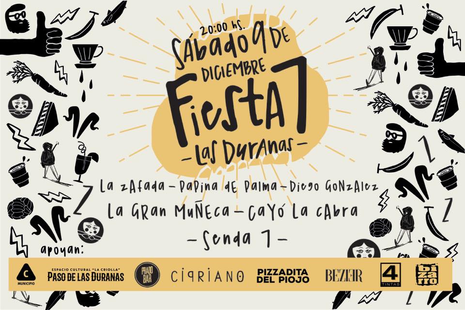 bizarrouruguay's tweet photo. Se viene la #Fiesta7 en Las Duranas!
👉Sábado 9 de diciembre a las 20hs https://t.co/mYo9v5gJlz