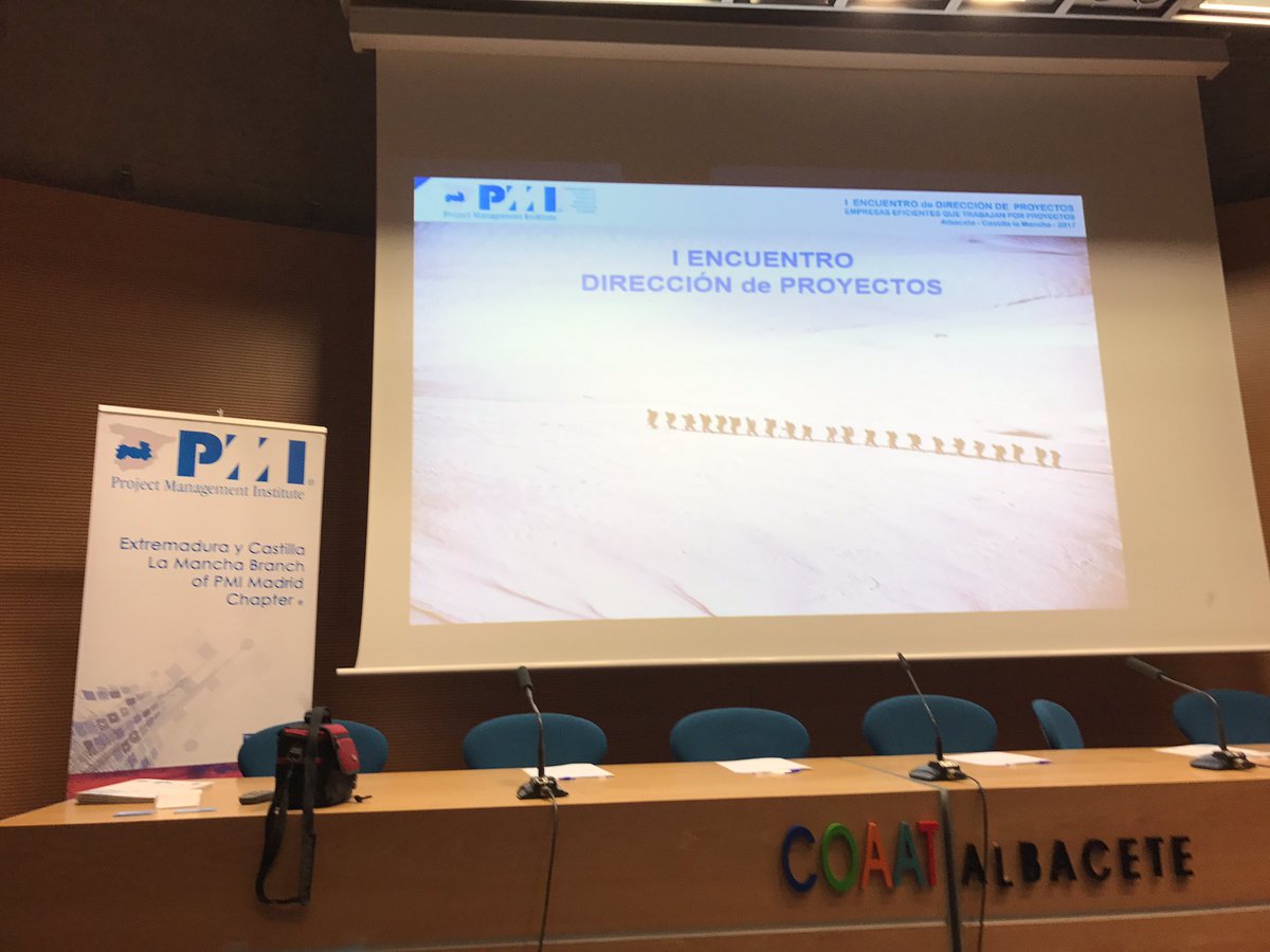 Todo preparado para el I Encuentro entre Empresas que trabajan por Proyectos. #albacete <a href="/PMIMadridSpain/">PMI Madrid Spain</a>