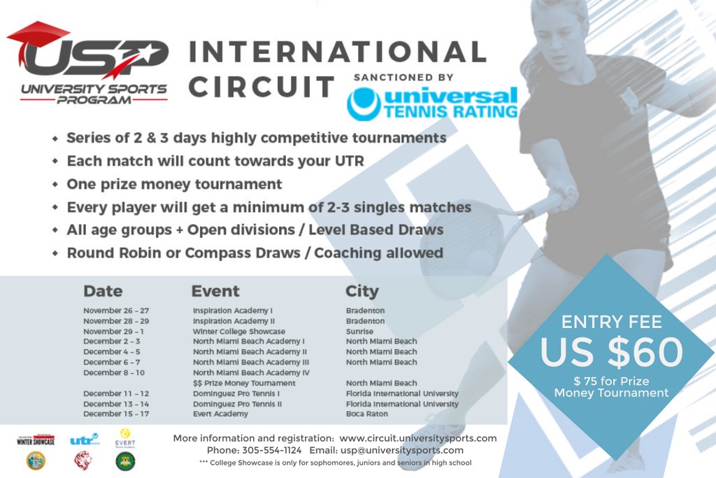 UTR_Sports_'s tweet photo. Lots of action with USP in Florida in the upcoming months! Don't miss it π https://t.co/dO800xw5Nu
#UTRevents @UniversitySport https://t.co/ECOCO1MDgk