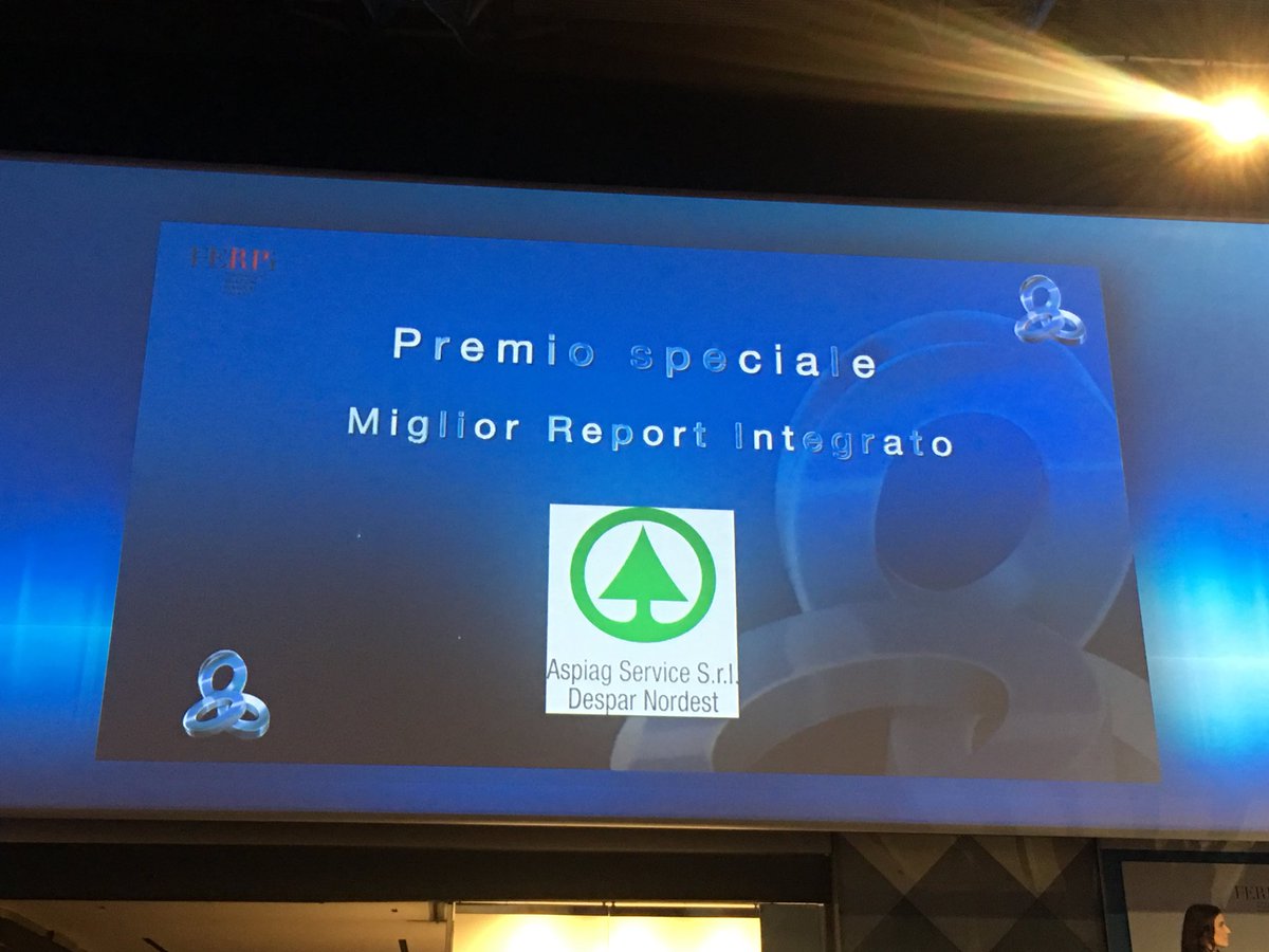 1DanieleDAmico's tweet photo. Comunicazione e report integrato, se ne parla ora all’#oscardibilancio @Ferpi2puntozero. Non è obbligatorio ma porta maggiore valore alle aziende. Vincitrice del premio 2017 l’Aspiag Service S.r.l #finanza #comunicobene https://t.co/1qKPmKTgTr