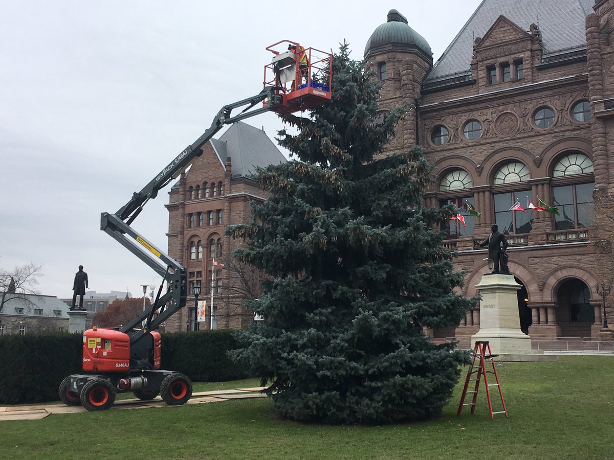 MikeCrawleyCBC's tweet photo. When a ladder just won’t do for decorating your Christmas tree
#onpoli #ontla #queenspark https://t.co/KynGOShqyH
