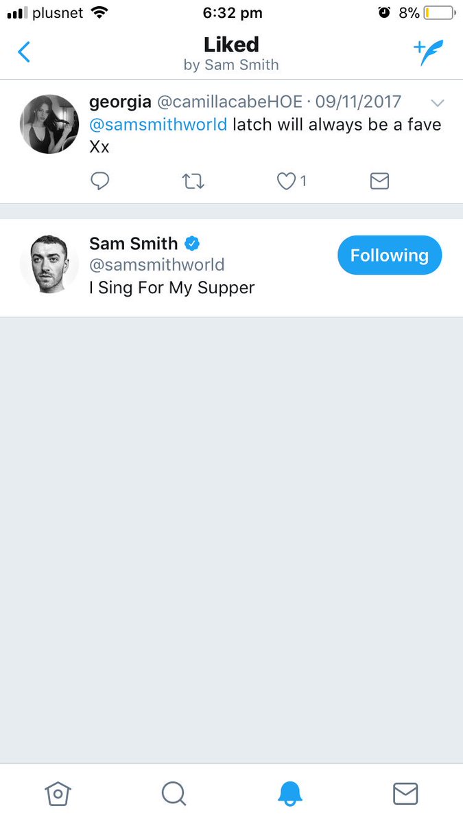 daringzoella's tweet photo. okay but how did sam smith like my tweet an entire 2 weeks ago and no one told me😂😭 https://t.co/wSpYMtC6Z6