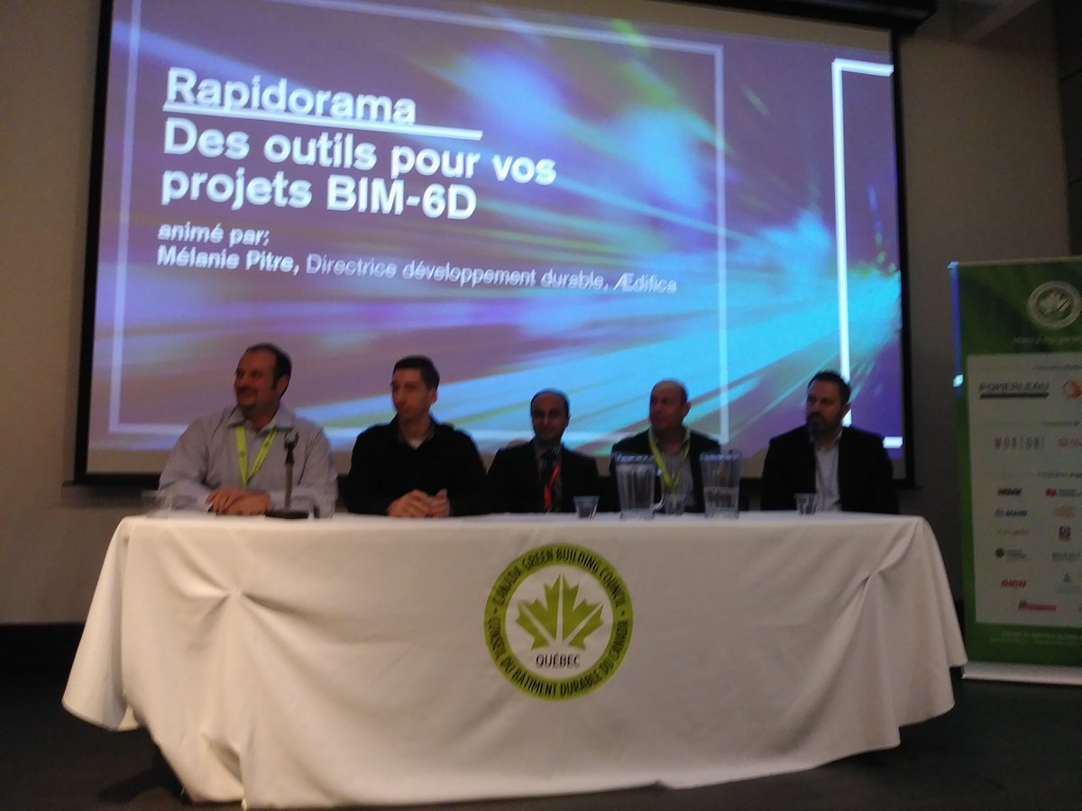 CBDCa_Qc's tweet photo. Maintenant de retour pour le rapidorama: Des outils pour vos projets #BIM6D #ColloqueArchitecture https://t.co/Uhm4mHfjSe