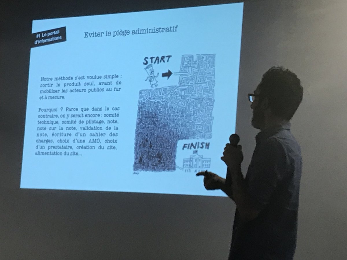 bbilloud's tweet photo. Meetup #OpenTransport prez @juliendelabaca présente le portail d’information voyageur multimodale @transfermuga qui traverse les frontières avec des briques #opensource #opendata #OpenStreetMap #Navitia https://t.co/ndte40e7tV
