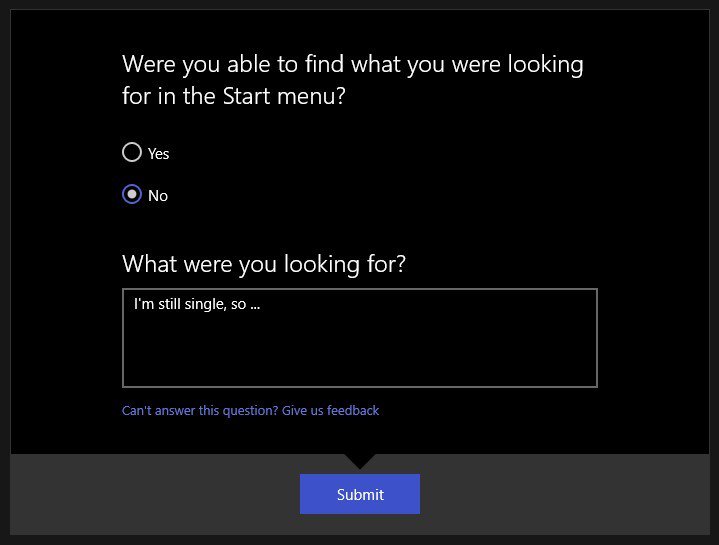 KrisMinsk's tweet photo. When they aren't specific.
#WindowsFeedback https://t.co/QmdVsMajZc