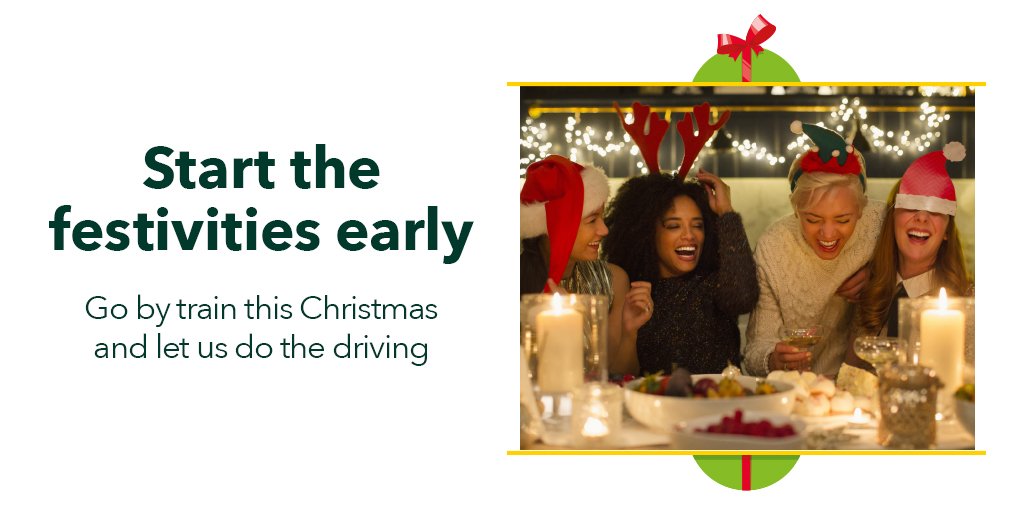 SouthernRailUK's tweet photo. 🎄🚉 Enjoy the festive fun with friends. Go by train and save 1/3 with our #GroupSave discount when 3 or more adults travel together. Conditions apply. #TravelTogether

👉  https://t.co/lMknNuiRDn https://t.co/7AbLJJShtg