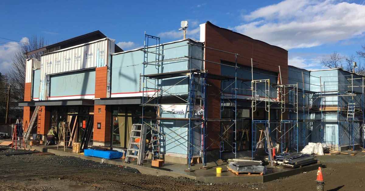 SpireDevCorp's tweet photo. Hungry? Head over to Vedder Pointe where Townhall Public House will soon join our roster of restaurants such as Sushi Nabi, @TimHortons and Royal Zayka Indian Cuisine #constructioncontinues #foodie https://t.co/yLowcwbR2c