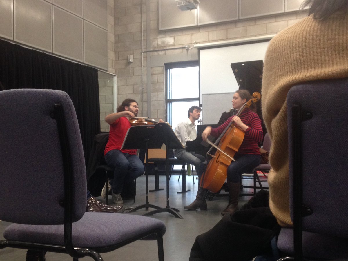MollieViolin's tweet photo. Such an engaging afternoon watching Trio Gaspard rehearse! https://t.co/pVhzREp2Xx