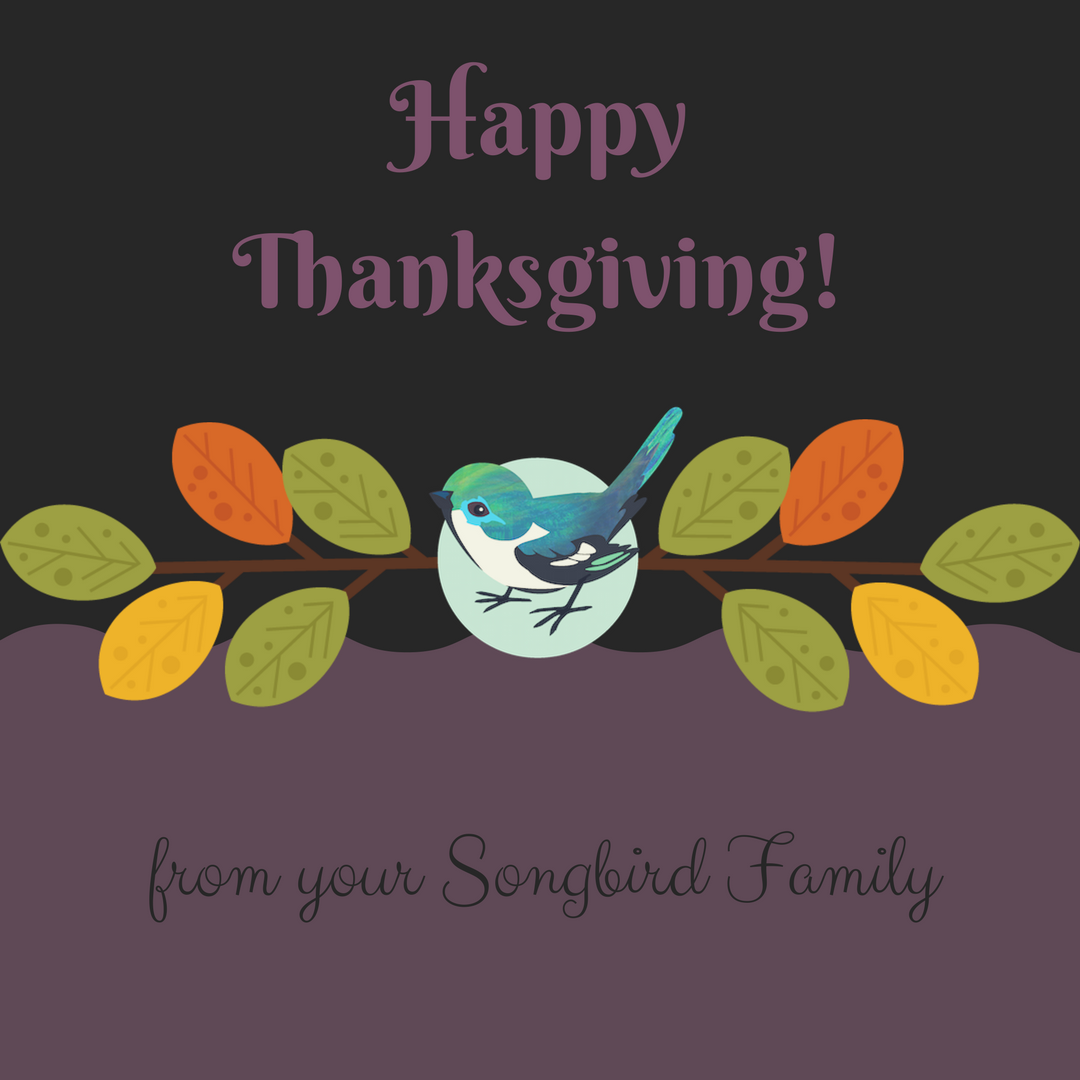 SongbirdSF's tweet photo. Happy Thanksgiving, Songbirds! 🍂 https://t.co/Vy6zGYQLvf