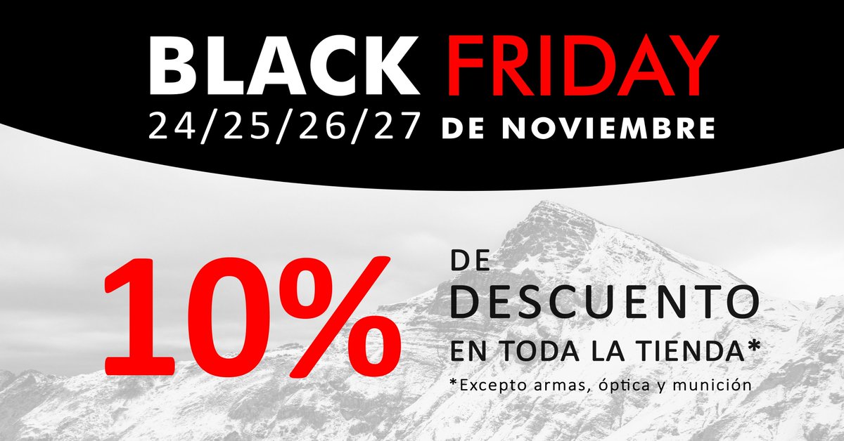 Empiezan los Black Days de Armería Sabater, cientos de artículos con un 10% de descuento adicional. armeriasabater.com