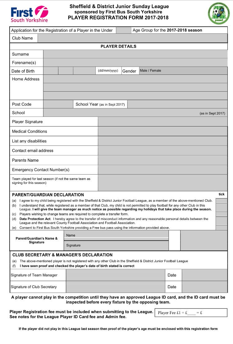 1MattBassett's tweet photo. Quick question for parents of kids playing in @SDJSFL Has any body who ticked box ‘e’ in the parent declaration actually received a pass ? #sheffield #grassroots @FirstSouthYorks https://t.co/E70gMhOEQc