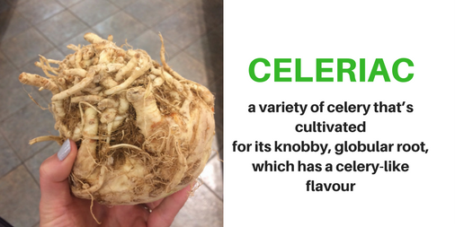 HeadwatersFood's tweet photo. Celeriac from Fiddle Foot Farm is one of the goodies in November's Local Food Bag! This bulbous beauty that only a Mother could love can be eaten raw or cooked. #Headwaters #localfoodclub https://t.co/kQjLebpKwj