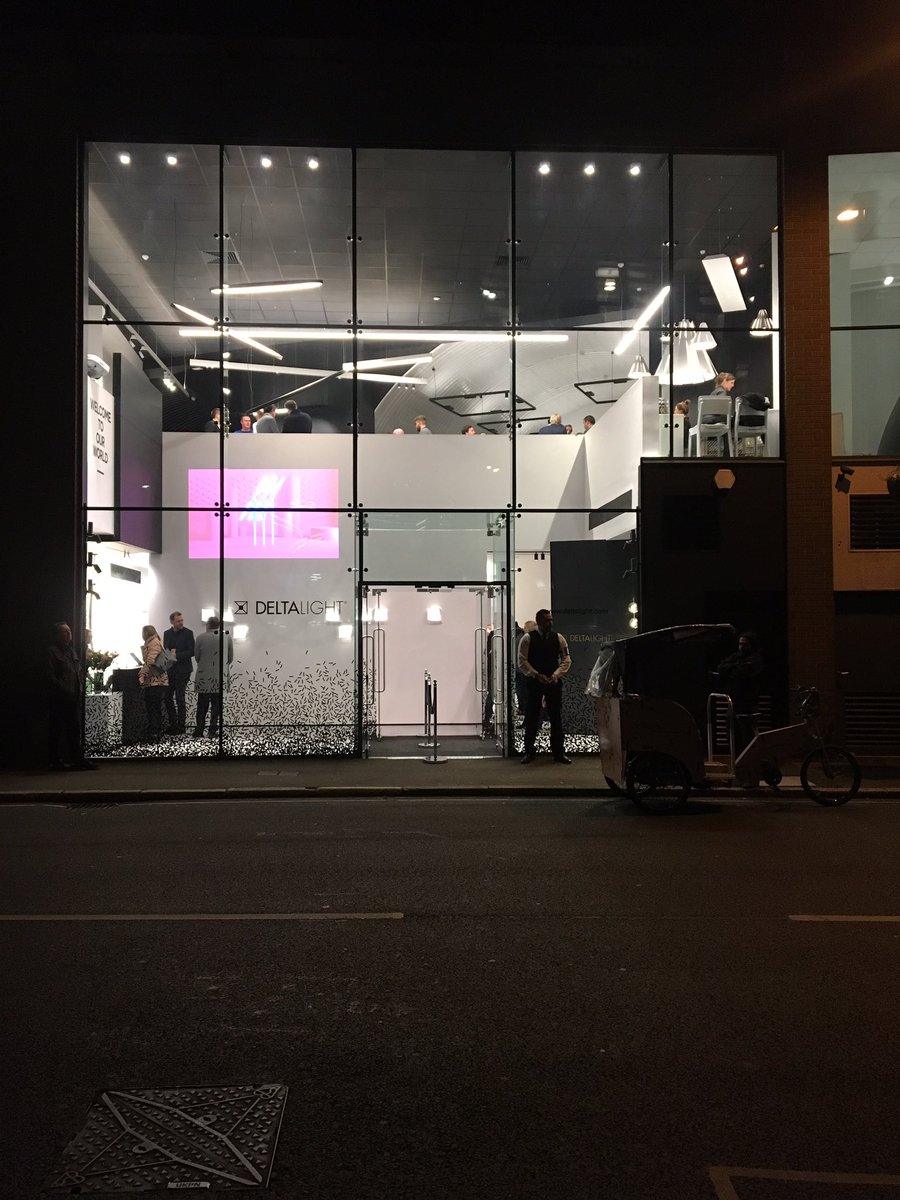 DeltaLight's tweet photo. We are delighted to welcome so many lighting enthusiasts to our new showroom tonight! #londoncalling #wearedeltalight https://t.co/48sZd5uLqH