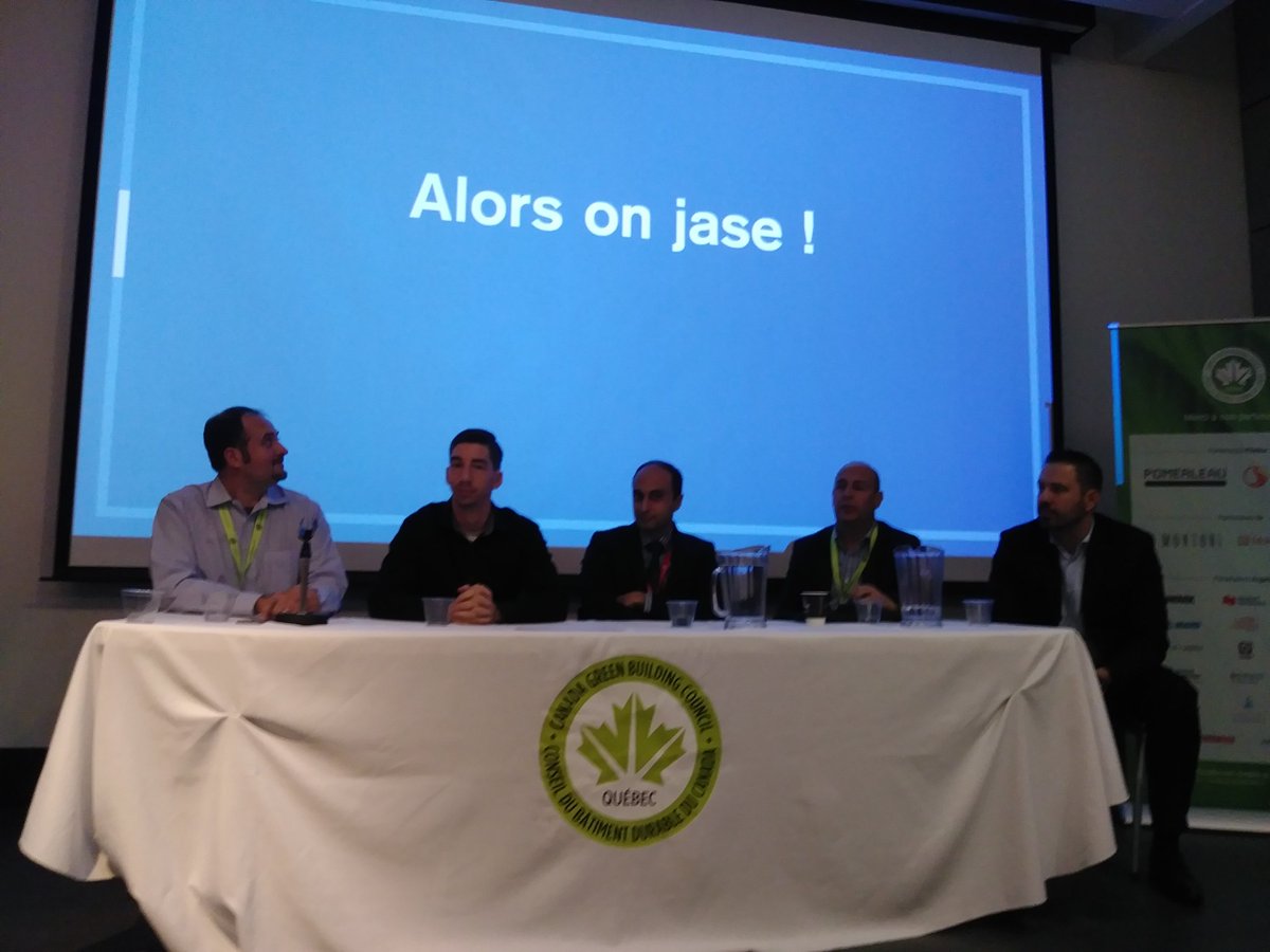 CBDCa_Qc's tweet photo. On jase ;) période de questions avec nos conférenciers du Rapidorama #ColloqueArchitecture #BIM6D https://t.co/nVnXOzD2KA