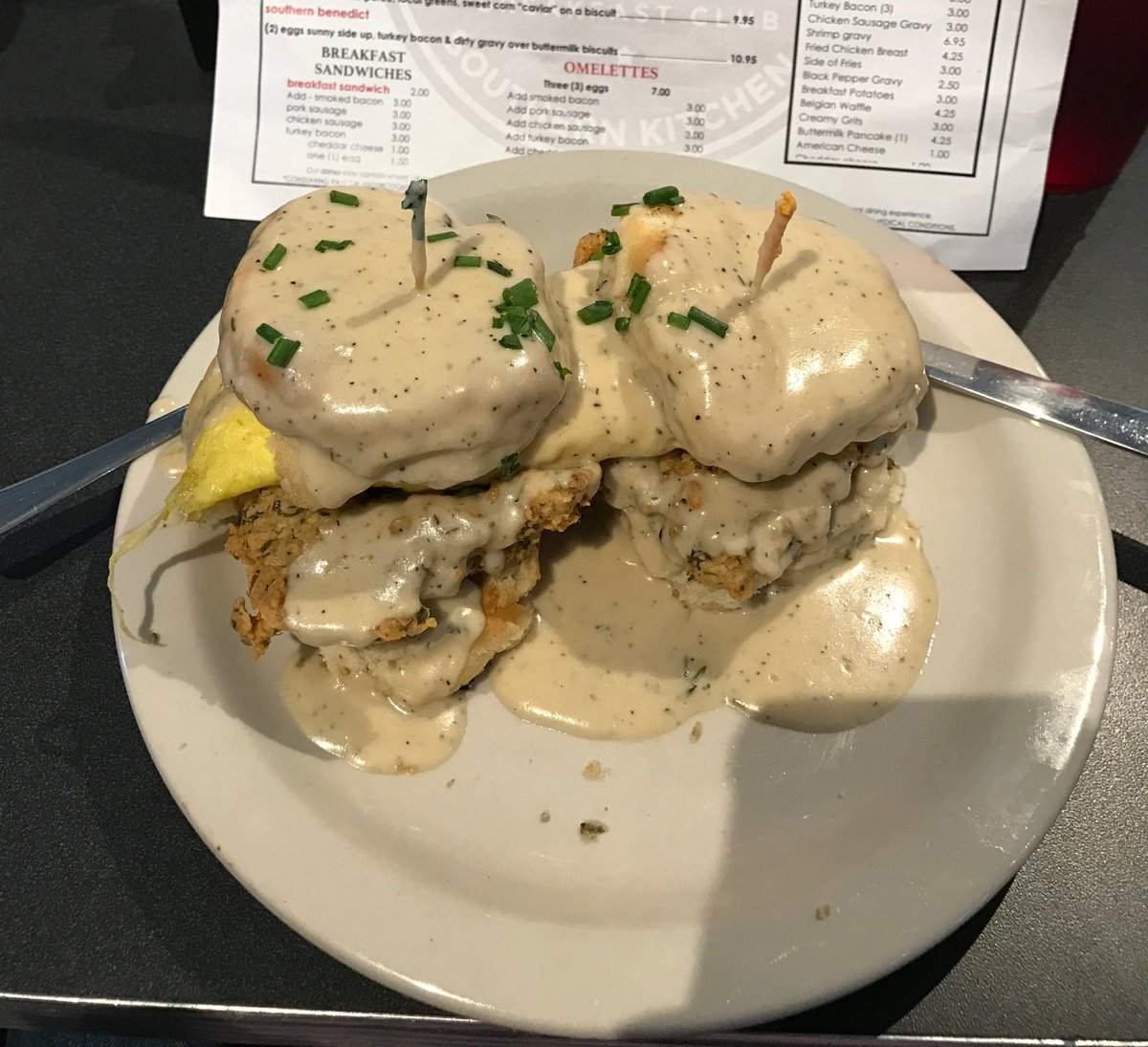 SymphonicaSound's tweet photo. In Atlanta, GA on #ThanksgivingDay2017 and the eating started early with Atlanta Breakfast Club's amazing P-Biscuit breakfast! 

@atl_breakfast #thanksgiving #ThanksgivingDay #ThanksgivingWithBlackFamilies https://t.co/Jhi9OcYmRk